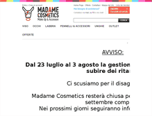 Tablet Screenshot of madamecosmetics.it